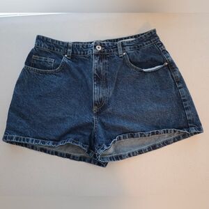 Cotton On High Rise Mom Shorts Dark Wash Vintage 90s Aesthetic